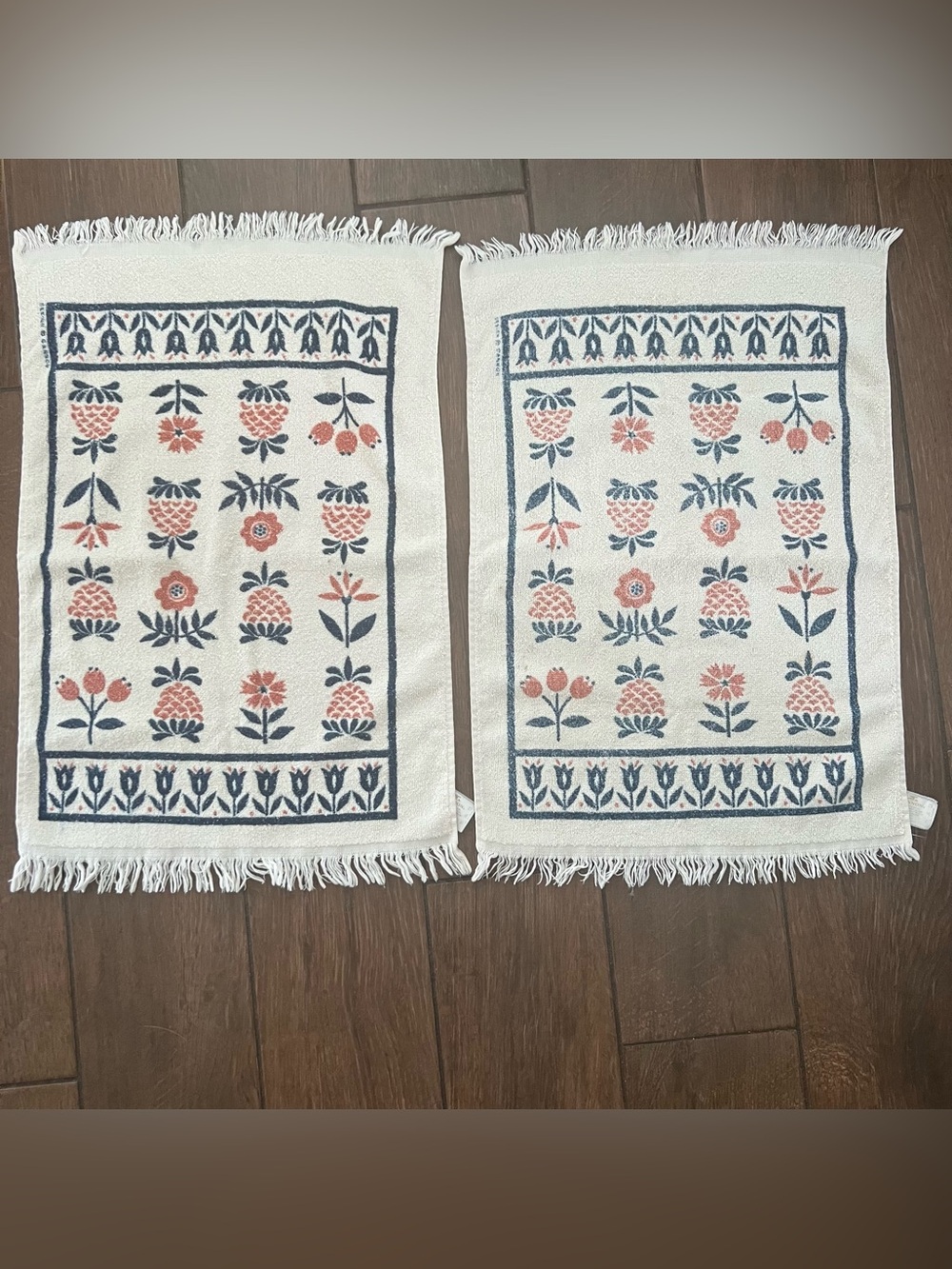 Vintage Cannon Pair of Dish Towels 100% Cotton Made in U.S.A. 90s